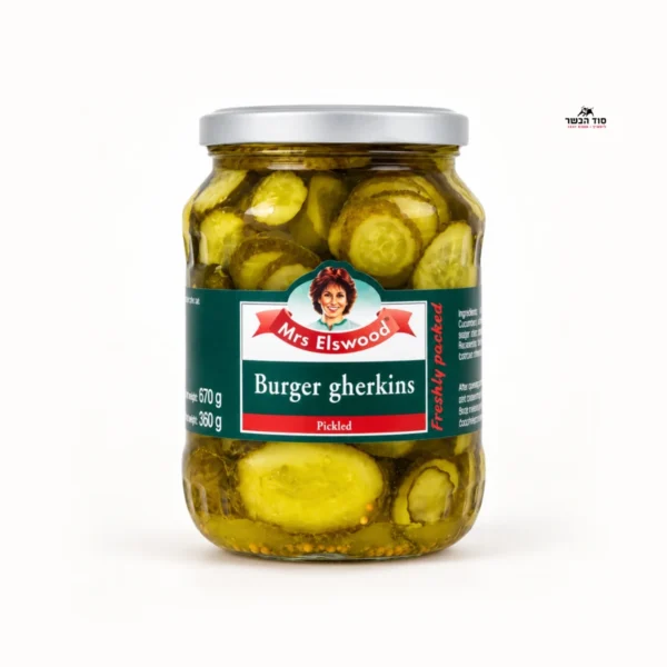 מלפפון חמוץ טבעות להמבורגר